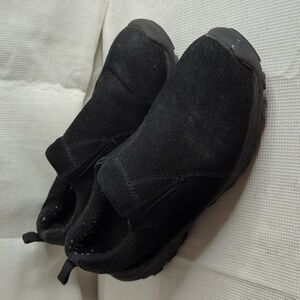 Route 66 Mens black faux suede slip on sneakers